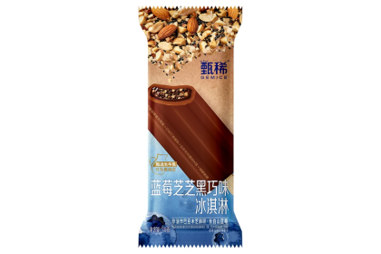 Ice Cream - Yili Blueberry Cheese Dark Chocolate 甄稀蓝莓芝芝黑巧味 70gm（VIP会员价：RM4.00）